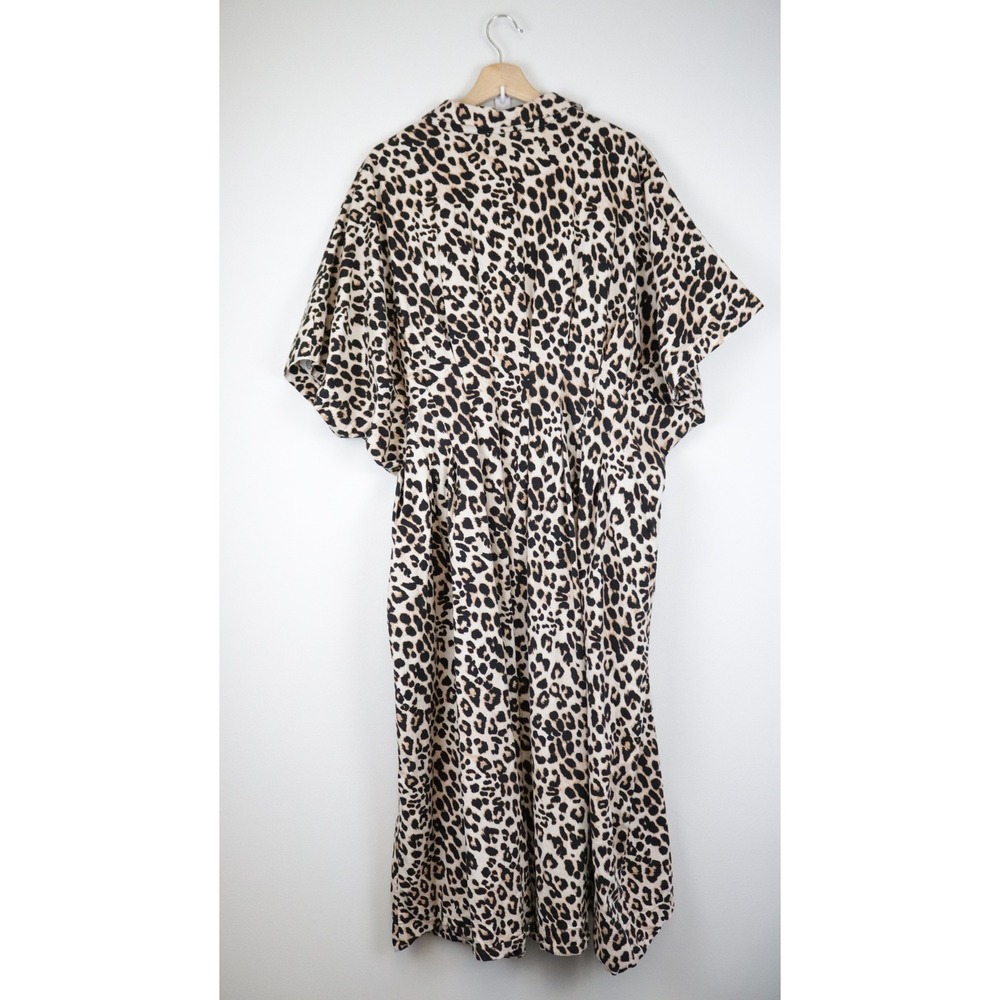 Anthropologie Exquise The Tobie Shirt Dress 3X Leopard Print Shirtdress - Picture 3 of 11